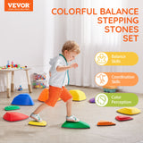 VEVOR Kids Balance Stepping Stones Sensory Obstacle Course 12 PCS Outdoor Indoor - Front View
