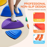 VEVOR Kids Balance Stepping Stones Sensory Obstacle Course 12 PCS Outdoor Indoor - Top-Down View