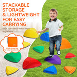 VEVOR Kids Balance Stepping Stones Sensory Obstacle Course 12 PCS Outdoor Indoor - Rear View