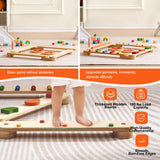 VEVOR Kids Balance Beam Stepping Stones Gym Obstacle Children Balance Board 6PCS - Top-Down View