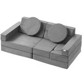 VEVOR Play Couch, 15pcs Modular Kids Nugget Couch, Toddler Foam Sofa Couch with High-density 25D Sponge for Playing, Creativing, Sleeping, Imaginative