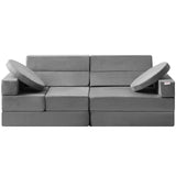 VEVOR Play Couch, 15pcs Modular Kids Nugget Couch, Toddler Foam Sofa Couch with High-density 25D Sponge for Playing, Creativing, Sleeping, Imaginative