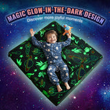 VEVOR Modular Kids Play Couch 4Pcs DIY Glow in the Dark Toddler Chair Grey - Rear View