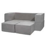 VEVOR Modular Kids Play Couch 4Pcs DIY Creative Child Sectional Sofa Dark Grey - Extra Image