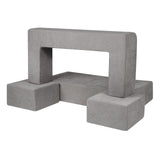 VEVOR Modular Kids Play Couch 4Pcs DIY Creative Child Sectional Sofa Dark Grey