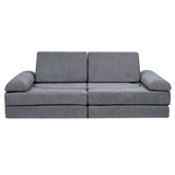VEVOR Modular Kids Play Couch 10Pcs DIY Creative Toddler Sectional Sofa Grey - Extra Image