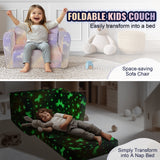 VEVOR Foldable Baby Chair 2-in-1 Baby Lounger Couch Glow in Dark Kids Sofa - Side View