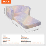 VEVOR Foldable Baby Chair 2-in-1 Baby Lounger Couch Glow in Dark Kids Sofa - Close-Up Angle