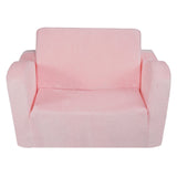 VEVOR Baby Chair Foldable 2-in-1 Comfy Baby Lounger Couch Kids Sofa Pink - Extra Image