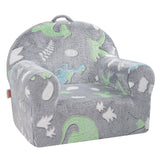 VEVOR Toddler Chair Glow in the Dark Plush Baby Chair Playroom Furniture Grey - Extra Image