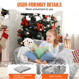 VEVOR Fold-out Kids Sofa, Glow-in-the-Dark Kids Couch Chair, 2-in-1 Children Convertible Sofa to Lounger, Extra Soft Flip-out Toddler Couch for Siting and Sleeping, for Bedroom and Playroom - Rear View