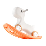 VEVOR 3 in 1 Rocking Horse for Toddlers 1-3 Years, Baby Rocking Horse with Detachable Balance Board and 4 Smooth Wheels, Support up to 80 lbs HDPE Material Kids Ride on Toy, Swinging, Orange - Extra Image