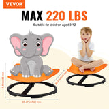VEVOR Elephant Kids Spinning Chair 220 lbs Sensory Swivel Chair Seat Orange - Front View