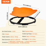 VEVOR Elephant Kids Spinning Chair 220 lbs Sensory Swivel Chair Seat Orange - Close-Up Angle