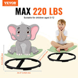 VEVOR Elephant Kids Spinning Chair 220 lbs Sensory Swivel Chair Seat Green - Front View