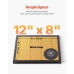 45W CO2 Laser Engraver, 300 x 200 mm, Desktop CO2 Laser Engraver Cutter Machine with Rotary Axis, Air Assist,, image 3