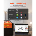 45W CO2 Laser Engraver, 300 x 200 mm, Desktop CO2 Laser Engraver Cutter Machine with Rotary Axis, Air Assist,, image 4
