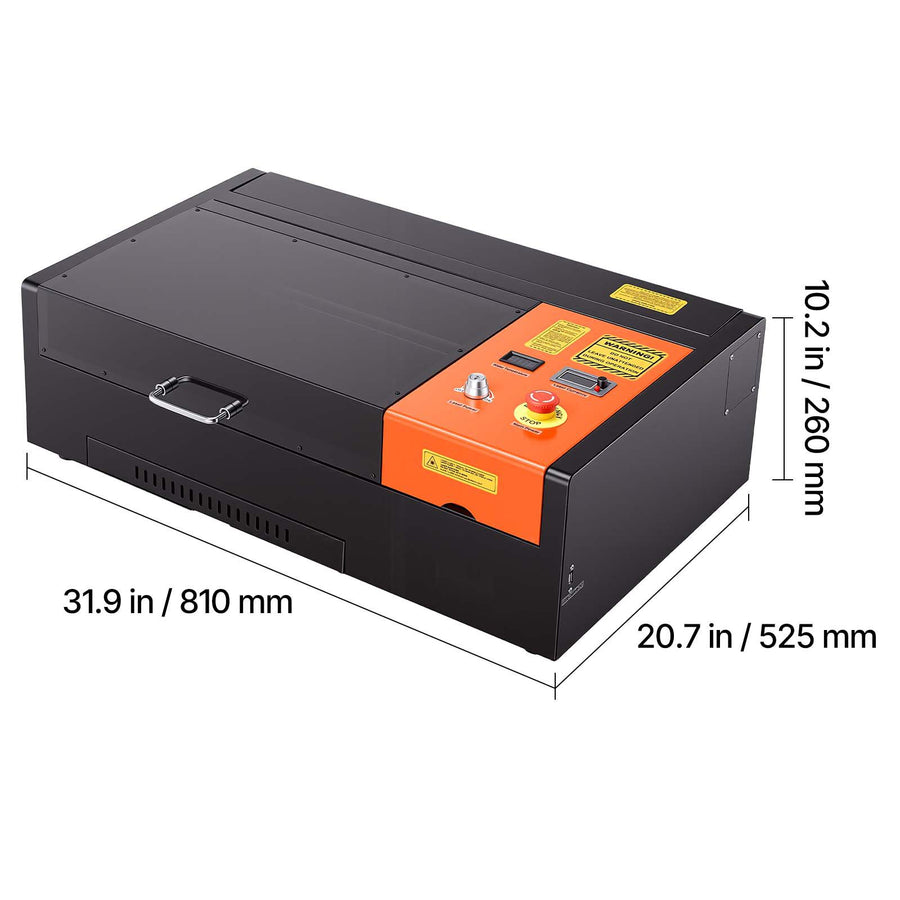 45W CO2 Laser Engraver, 300 x 200 mm, Desktop CO2 Laser Engraver Cutter Machine with Rotary Axis, Air Assist,, image 8