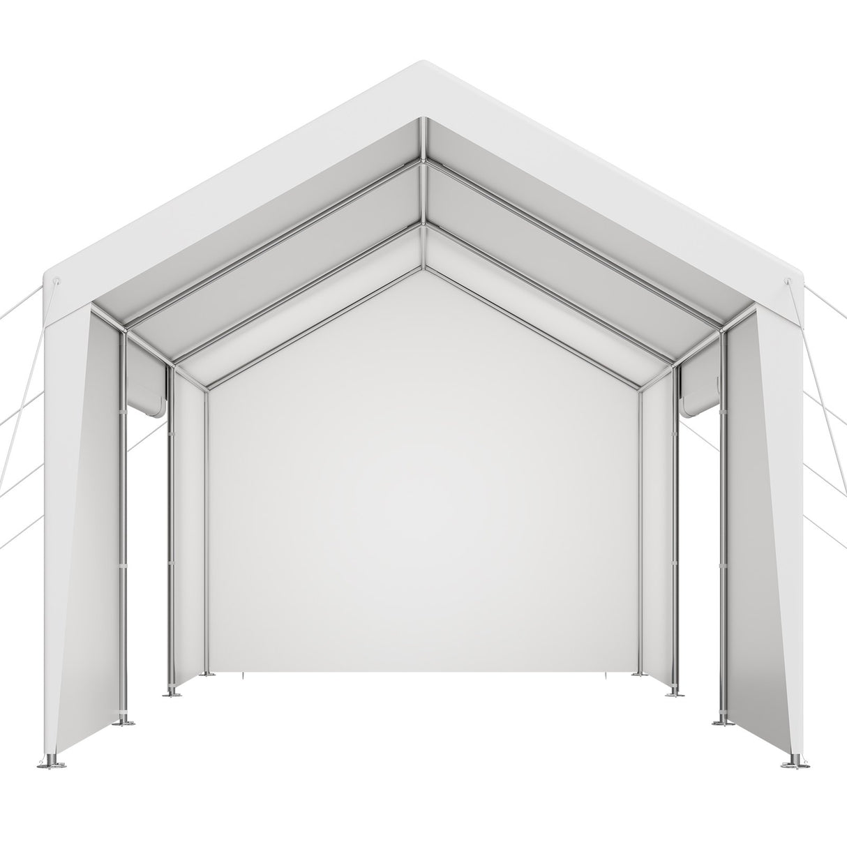 VEVOR Carport Car Canopy 10x20FT Heavy Duty Car Shelter with Sidewalls White