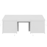 Carport Car Canopy 10x20FT Heavy Duty Car Shelter with Sidewalls White