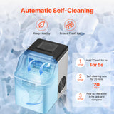 VEVOR Portable Countertop Ice Maker 45Lbs/24H Self-Cleaning with Scoop Basket - Top-Down View