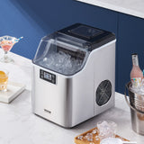 VEVOR Portable Countertop Ice Maker 45Lbs/24H Self-Cleaning with Scoop Basket - Low Angle