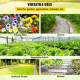 VEVOR Weed Barrier, 5.8oz Landscape Fabric, 4ft x 300ft Cover Mat Heavy Duty Woven Grass Control Geotextile for Garden, Patio, Black - Rear View