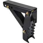 45.7 cm Backhoe Thumb, 12 mm Teeth Thickness Heavy Duty Excavator Thumb, Black Steel Weld On Thumb Attachments with 12mm Bolt-On Design Adjustable Mechanical Thumb for Backhoe/Excavator