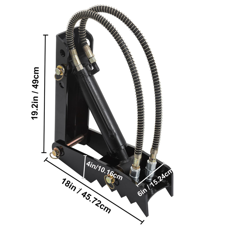 Hydraulic Backhoe Thumb, 45.7cm 1.27cm Thickness Heavy Duty Excavator Thumb, Black Steel Weld On Thumb Attachments with Hydraulic Cylinder, Mechanical Hydraulic Thumb for Backhoe/Excavator