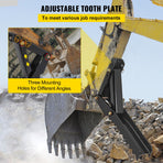 32 inch Backhoe Excavator Thumb Attachments Weld On Adjustable Boom Tractor Excavator 1/2Inch Teeth Thick Steel Plate Assembly 12MM Bolt-On Design