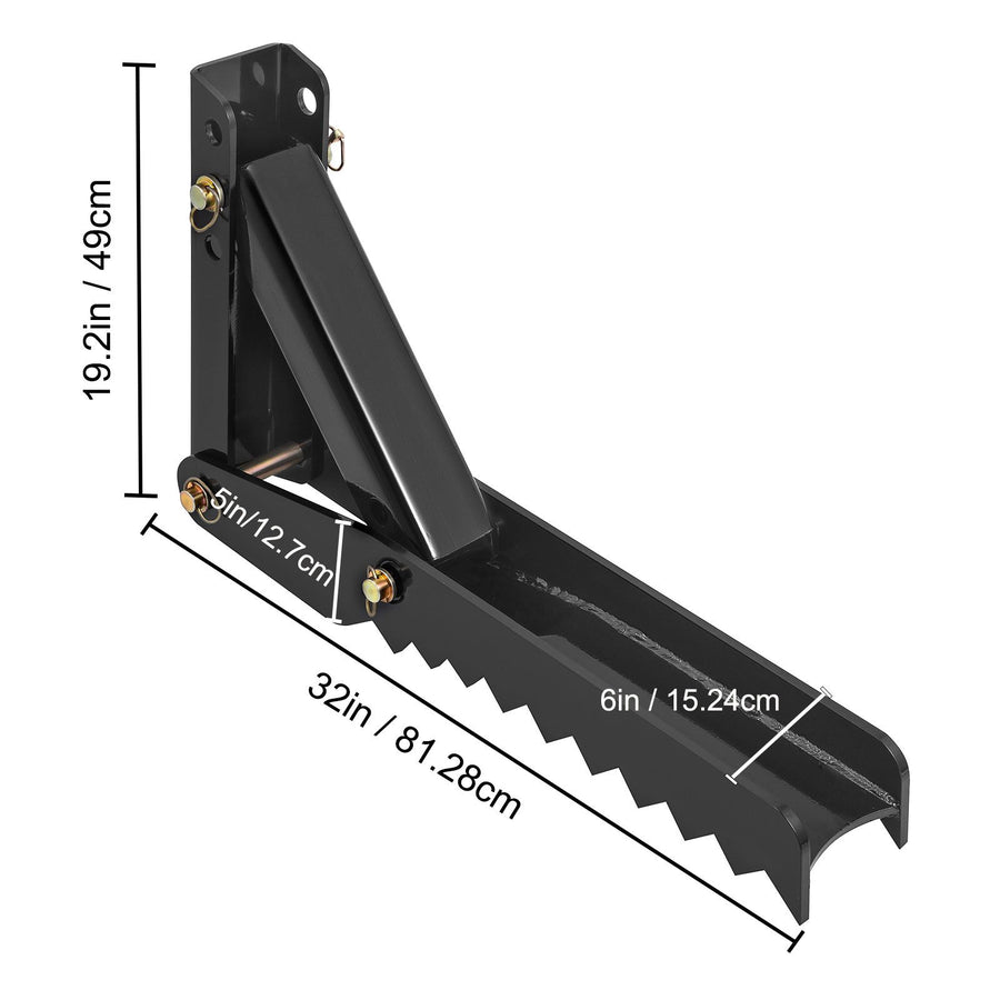32 inch Backhoe Excavator Thumb Attachments Weld On Adjustable Boom Tractor Excavator 1/2Inch Teeth Thick Steel Plate Assembly 12MM Bolt-On Design