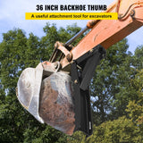 VEVOR Backhoe Excavator Thumb Attachments, 91.44 cm Adjustable Extreme Weld On Backhoe Thumb Hoe Clamp 1.27 cm Inch Teeth Thick Steel Plate 16MM
