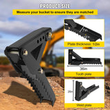 VEVOR Backhoe Excavator Thumb Attachments, 91.44 cm Adjustable Extreme Weld On Backhoe Thumb Hoe Clamp 1.27 cm Inch Teeth Thick Steel Plate 16MM