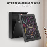 VEVOR Wall Mounted Desk, Fold out Convertible Desk, Multi-Function Folding Wall Table with Chalkboard for Home Office, Space Saving Computer Desk with