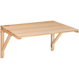 VEVOR Wall Mounted Folding Table, Wall Mounted Drop Leaf Tables, Solid Wood Floating Desk for Dining, Laundry Room, Office, 31.5" x 23.58" x 17.24"