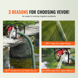 VEVOR Gasoline Engine Water Pump Gas Powered Transfer Pump 80 mm 7HP 4-Stroke - Side View