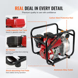 VEVOR Gasoline Engine Water Pump Gas Powered Transfer Pump 80 mm 7HP 4-Stroke - 45-Degree Angle