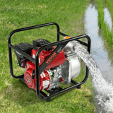 VEVOR Gasoline Engine Water Pump Gas Powered Transfer Pump 80 mm 7HP 4-Stroke - Low Angle