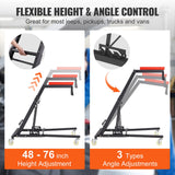 VEVOR Automotive Topside Creeper, with Adjustable Height 48" to 76", 181.44KGS Capacity High Creeper, 4 Swivel Caster Wheels, Heavy Duty Foldable