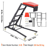 VEVOR Automotive Topside Creeper, with Adjustable Height 48" to 76", 181.44KGS Capacity High Creeper, 4 Swivel Caster Wheels, Heavy Duty Foldable