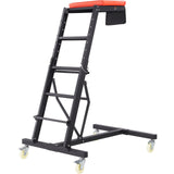 VEVOR Automotive Topside Creeper, with Adjustable Height 49.6" to 75.6", 181.44KGS Capacity High Creeper, 4 Swivel Caster Wheels, Heavy Duty Foldable