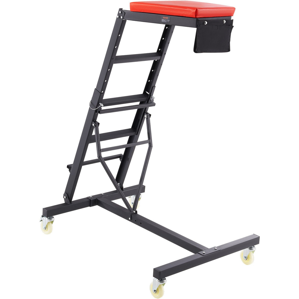 VEVOR Automotive Topside Creeper, with Adjustable Height 49.6" to 75.6", 181.44KGS Capacity High Creeper, 4 Swivel Caster Wheels, Heavy Duty Foldable