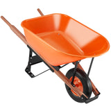 VEVOR Wheelbarrow Cart One Wheel 6 Cu Ft Garden Dump Cart 330 lbs Utility Cart - Extra Image