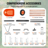 VEVOR Wheelbarrow Cart One Wheel Garden Dump Cart 330 lbs Yard Utility Cart - 45-Degree Angle