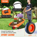 VEVOR Wheelbarrow Cart 2 Wheels Garden Dump Cart 397 lbs Yard Utility Cart - Front View