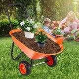VEVOR Wheelbarrow Cart 2 Wheels Garden Dump Cart 397 lbs Yard Utility Cart - Low Angle