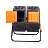 VEVOR Compost Bin 37 Gal Dual-Chamber Composter Tumbler Rotating Sliding Doors - Extra Image