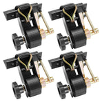 Ladder Rack Ratchet Straps, Black Square Tube Mount, 38 mm Wide x 2.25 m Long Black Ladder Rack Straps with Double J-Hooks, 226.8 kg Load Heavy Duty, Cargo Buckle Lock Strap (4 Pack)