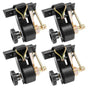 Ladder Rack Ratchet Straps, Black Square Tube Mount, 38 mm Wide x 2.25 m Long Black Ladder Rack Straps with Double J-Hooks, 226.8 kg Load Heavy Duty, Cargo Buckle Lock Strap (4 Pack)