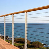 VEVOR T316 Stainless Steel Cable 3.18mm 7x7 Steel Wire Rope 152.4m Cable Railing - Low Angle